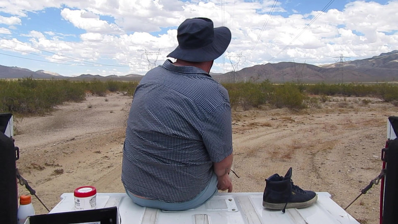 The porky pervert: Desert Hike Jerkoff 5