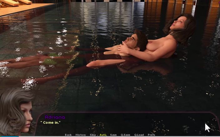 Johannes Gaming: Haley Story # 14 - Adriana a Haley měly sexy okamžik u bazénu ......