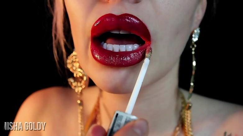 Goddess Misha Goldy: Lips addiction training! Become totally brain washed! Goon &amp; jerk 2