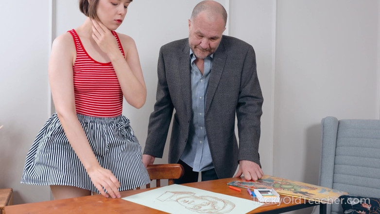Tricky Old Teacher: Teacher and Student Fuck at a Lesson