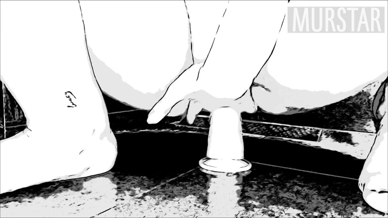 Toma Mur: Cartoon || mädchen mit dildo in der dusche ...