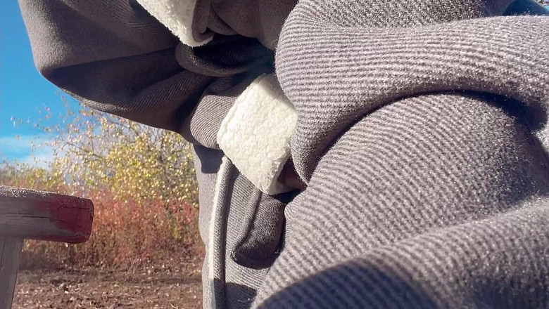 sweethanajapanese: Kencing pepek dalam cuaca sejuk di luar