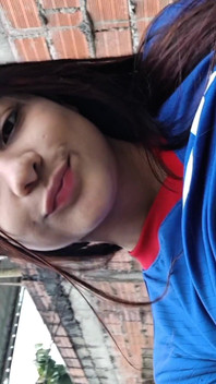 Colombian Woman Touches Her Delicious Breasts