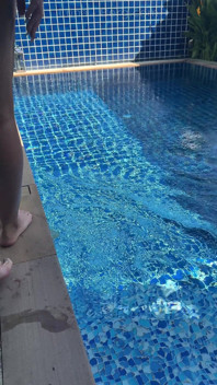Pool Day: Busty Wife Having Fun with Her Lover. Big Tits, Sun and Big Cock