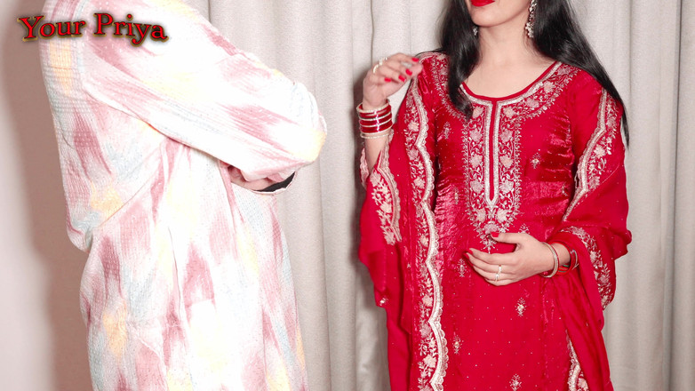 Your Priya: Indická Desi Bhabhi Karvachauth si užila šukání a stříkání na Devar...