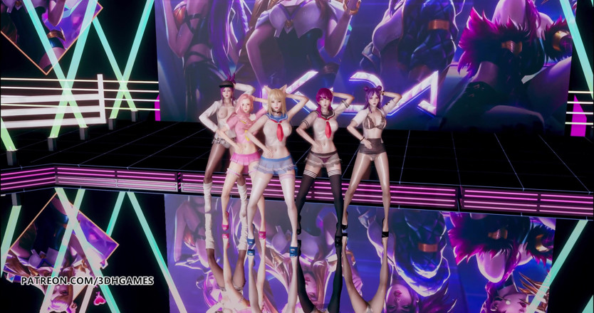 3D-Hentai Games: Hello Venus -Wiggle wiggle strip dance Ahri Akali Kaisa Evelynn Seraphine
