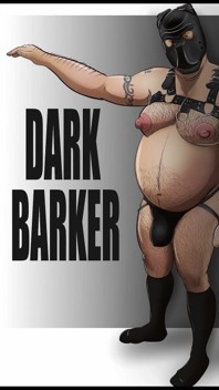 Dark Barker Dildo Pump and Cum