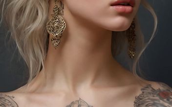 Artistic Nude of a Beautiful Young Woman with Living Tattoos Whispering in Forgotten Tongues | Surreal Ai Slideshow