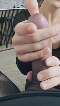Slowly Eding a Big Nylon Cock Handjob