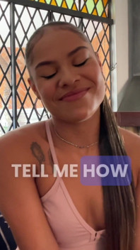 Big Booty Latina Came for Casting, Endeds up on Her Knees! Sloppy Rimjob and Cum Swallow - pov blowjob