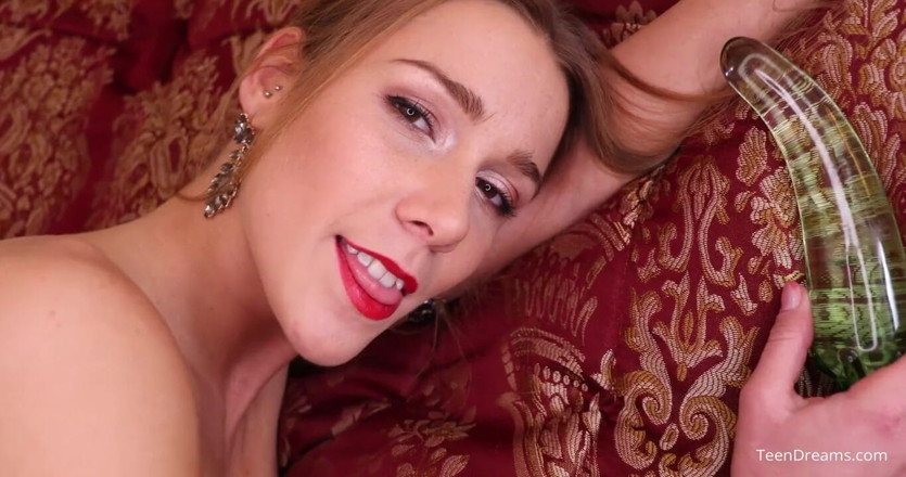 Teen Dreams: Alexis Crystal in Tight Jeans and White Blouse Getting Naked