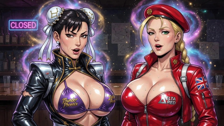 AI Porn: Chun Li and Cammy Hot Cleavage