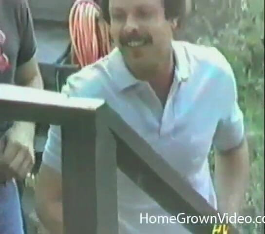 Homegrown Vintage: Two guys take it in turns on a small tits...