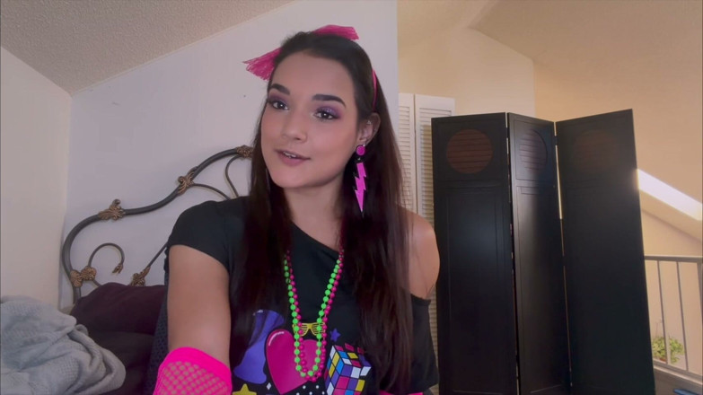 Tied_Tales: Zara's Sultry '80s Jerk off Instruction - POV Neon Seduction Awaits!