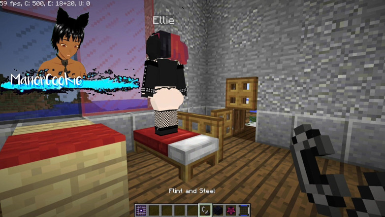 Manor Cookie: Minecraft jenny mod трахає Галат суккубом і анальний трах