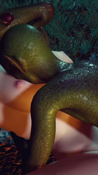 3D Cute Skinny Asian Slut Have Threesome Sex with Two Big Cock Monsters