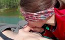Thelazycouple: Echter amateur outdoor-blowjob - oraler creampie im wald
