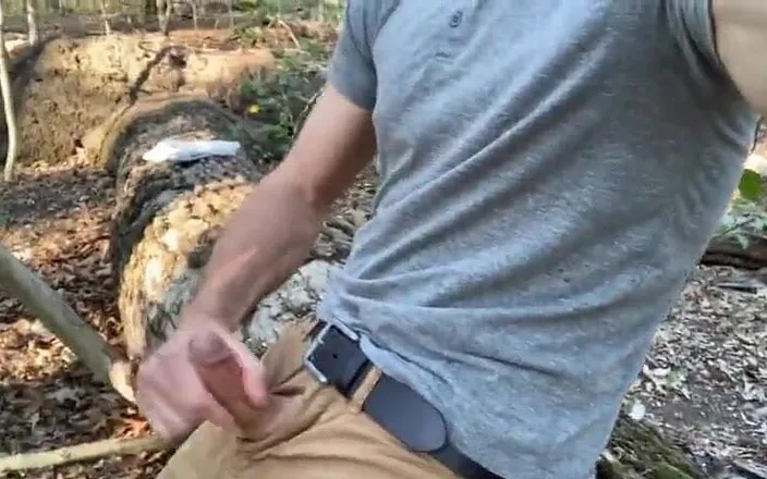 TJenner: Jacking off My Big Cock in the Woods, in Outdoor,...