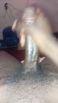Stroking My Big Monster Cock