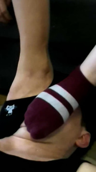 Brat Girls Sock Smelling