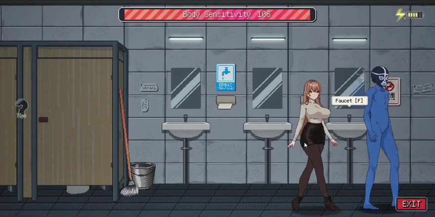 NSFWOtaku: Rondborstige winkelbediende ontmoeting voor volwassenen - Pixel Hentai-spelscènes