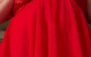 Lily Bay 73: Červené spodní prádlo a propíchnuté bradavky