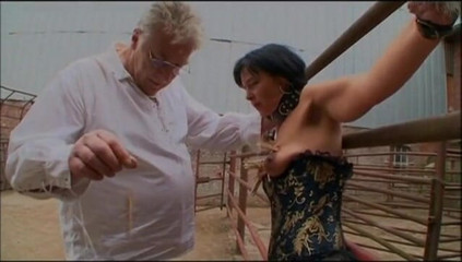 Absolute BDSM films - The original: Old man big boobs humiliating in the farm