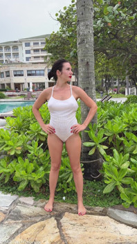 Outdoor Pee in Cotton See-through Bodysuit