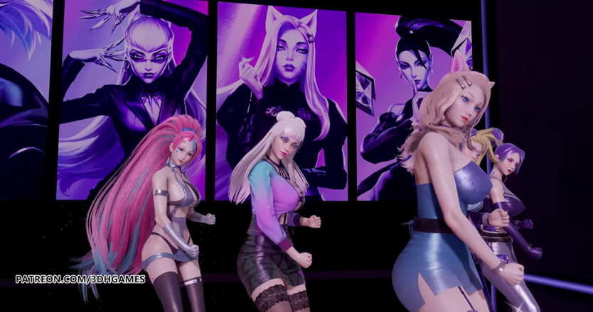 3D-Hentai Games: Найбрудніший сексуальний стриптиз Арі Акалі Евелінн Кайса Серафін, 3d еротичний танець