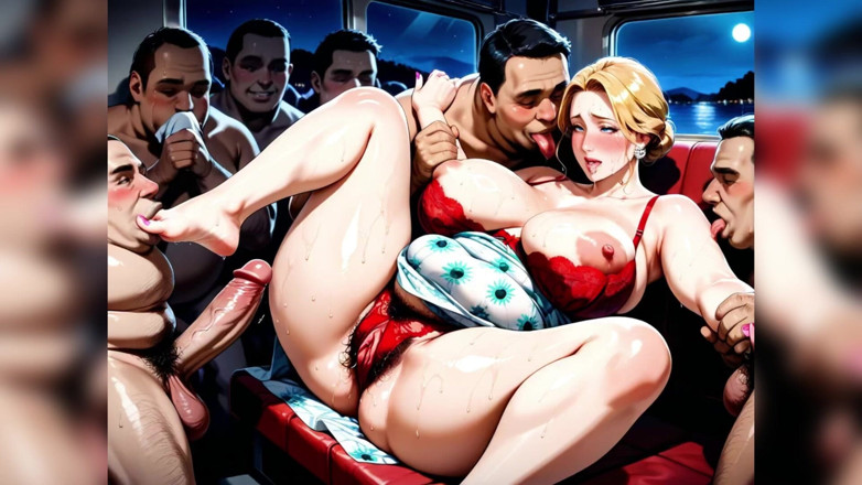 AI art: ビッグアス妻が友達とセックス