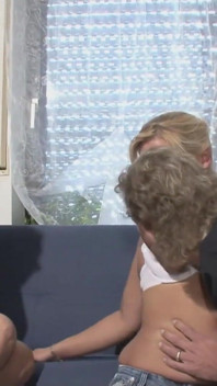 Busty milfs fucked by lucky guy