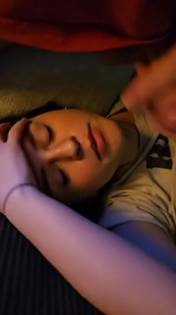 Rubbing My Little Pussy While I Get Face Fucked