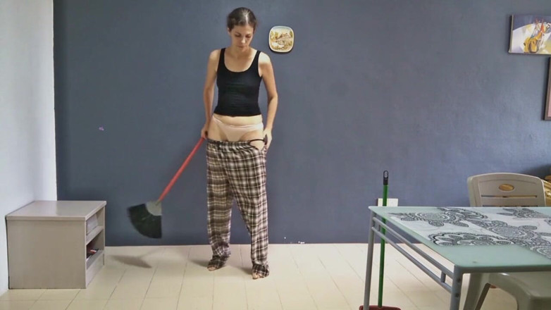 TheoryOfSex: Pants fall down doing chores in dance - Julia V Earth