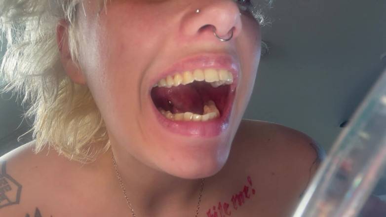 Glitterqueen1999: ทัวร์ปาก Uvula Tonsils ตรวจลิ้นลิ้น