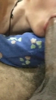 Skinny Blonde Teen Sucking a Big Veiny Cock