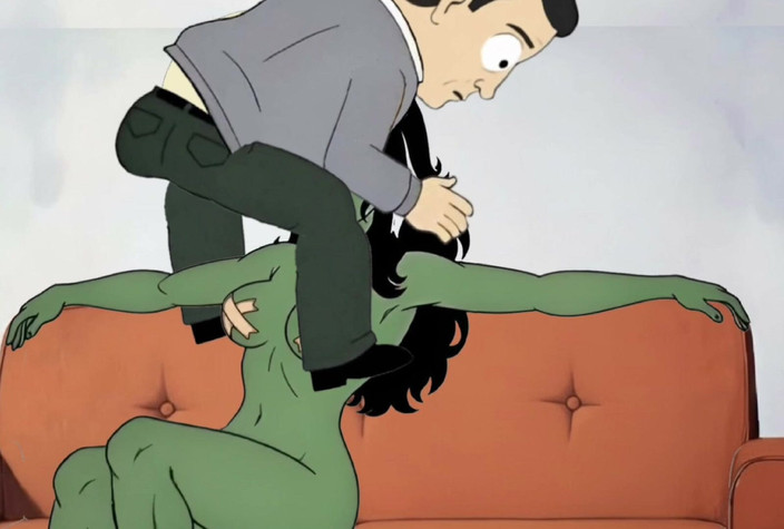 Octopussy Lovers Club: Slampa Hon-hulk knullas på första dejten. Tecknad