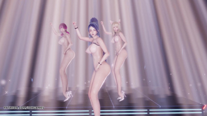 3D-Hentai Games: [MMD] Momoland - Baam Ahri Kaisa Evelynn seksi striptiz League of...