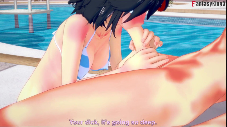 Fantasy king: Ryuko Matoi Ahegao Sex am pool