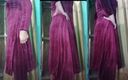 Gauri Sissy: 穿着粉色萨尔瓦尔库尔塔的印度变性人gaurisissy看起来很像一个妓女家庭主妇
