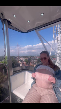 At the Carnival Flashing My Tits