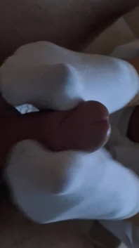White Ankle Socks Footjob