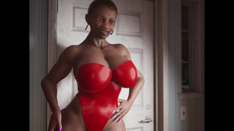 Denis animation: Ebony Woman Big Tits Round Ass and Slim Tatoo Man