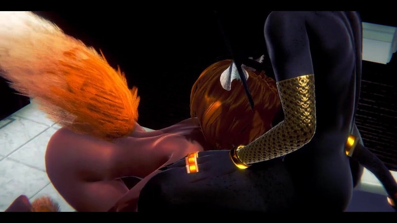 HentaiTubes: Furry Hentai - Anubis the Dogboy with a Foxygirl in a...