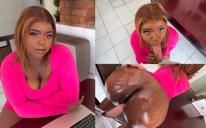 BootyClapper187: La segretaria sottomessa nera viene scopata e sborrata dentro dal...