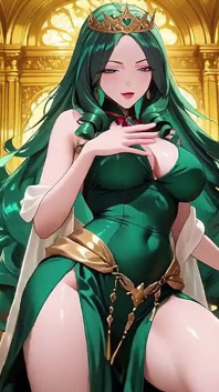 Regina verde sul Troni d'Oro! Seduzione pigra in un abito di seta, quali segreti si nascondono sotto?