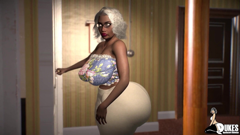 Dukes Hardcore Honeys: A big booty granny sucks and fucks a BBC from...