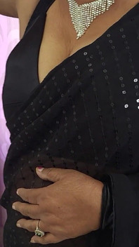 Happy Udigiri How Is My Black Saree Look