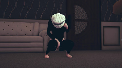 Waifu club 3D: 2B moans and masturbates her pussy