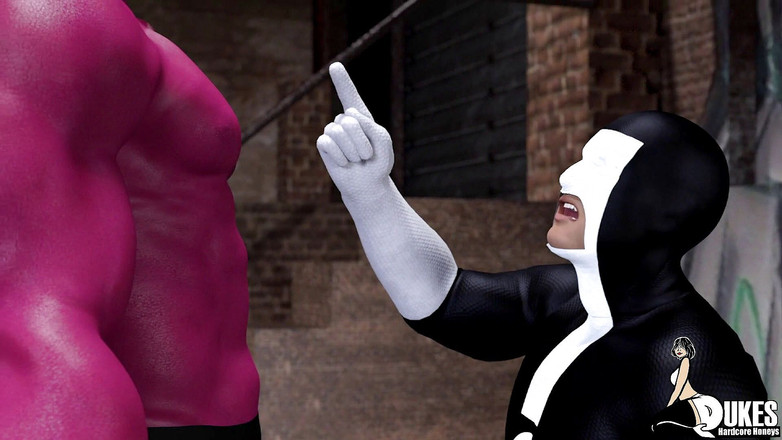 Dukes Hardcore Honeys: Супервілля з великими цицьками трахає величезний член старого чоловіка