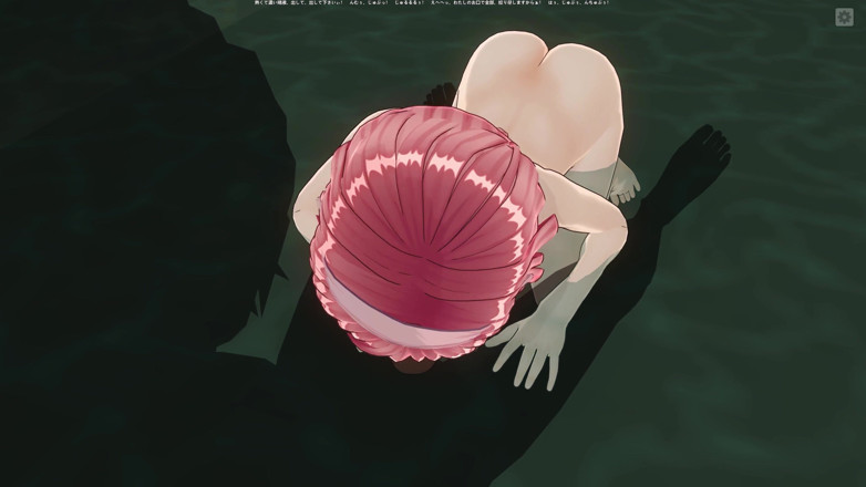 H3DC: 3D HENTAI: Pink-haired girl blowjob in the bath